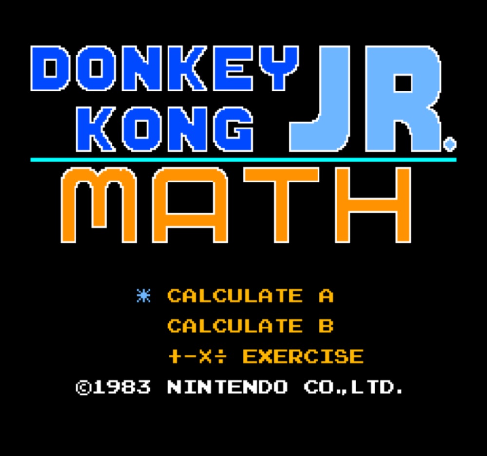 Cover art for DONKEY KONG JR. MATH