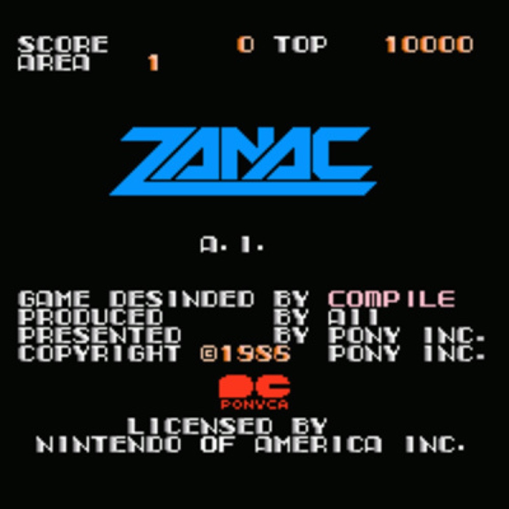 Cover art for ZANAC