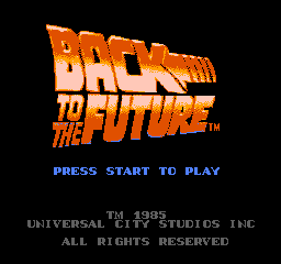 Back to the Future: the title screen