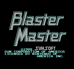 Blaster Master: the title screen