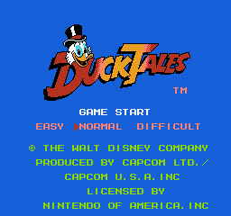 DuckTales: the title screen