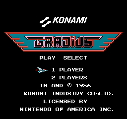Gradius: the title screen