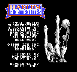 Harlem Globetrotters: the title screen