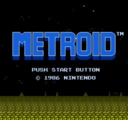 Metroid: the title screen