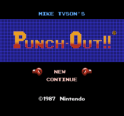 Mike Tyson's Punch-Out: the title screen