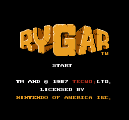 Rygar: the title screen