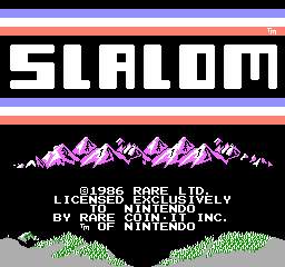 Slalom: the title screen