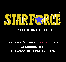 Star Force: the title screen