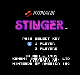 Stinger: the title screen