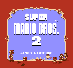 Super Mario Bros. 2: the title screen