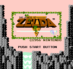 The Legend of Zelda: the title screen