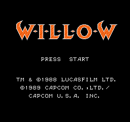 Willow: the title screen