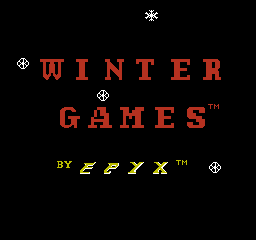 Winter Games: the title screen