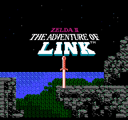 Zelda II: The Adventure of Link: the title screen